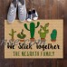 Cactus Family of Two - Six Personalized Doormat   565187996